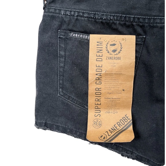 NWT Zanerobe Women’s Black Denim Shorts, sz 27” - Picture 7 of 7